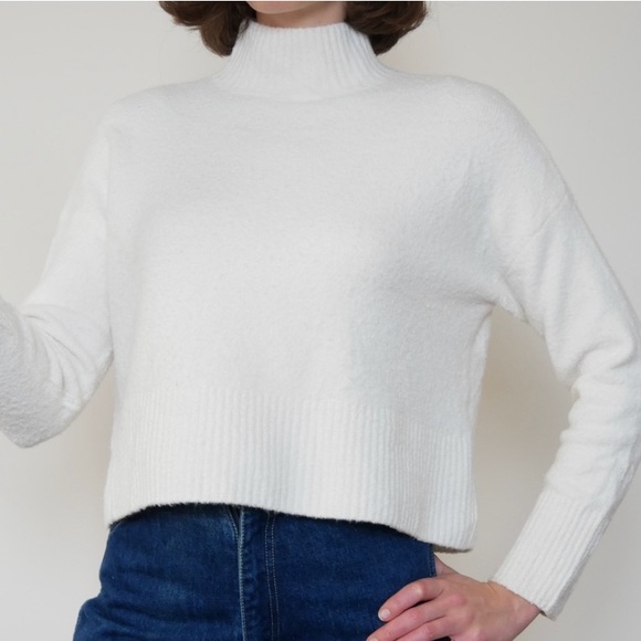 & other stories cream coloured mock turtleneck sweater xs - Picture 8 of 8